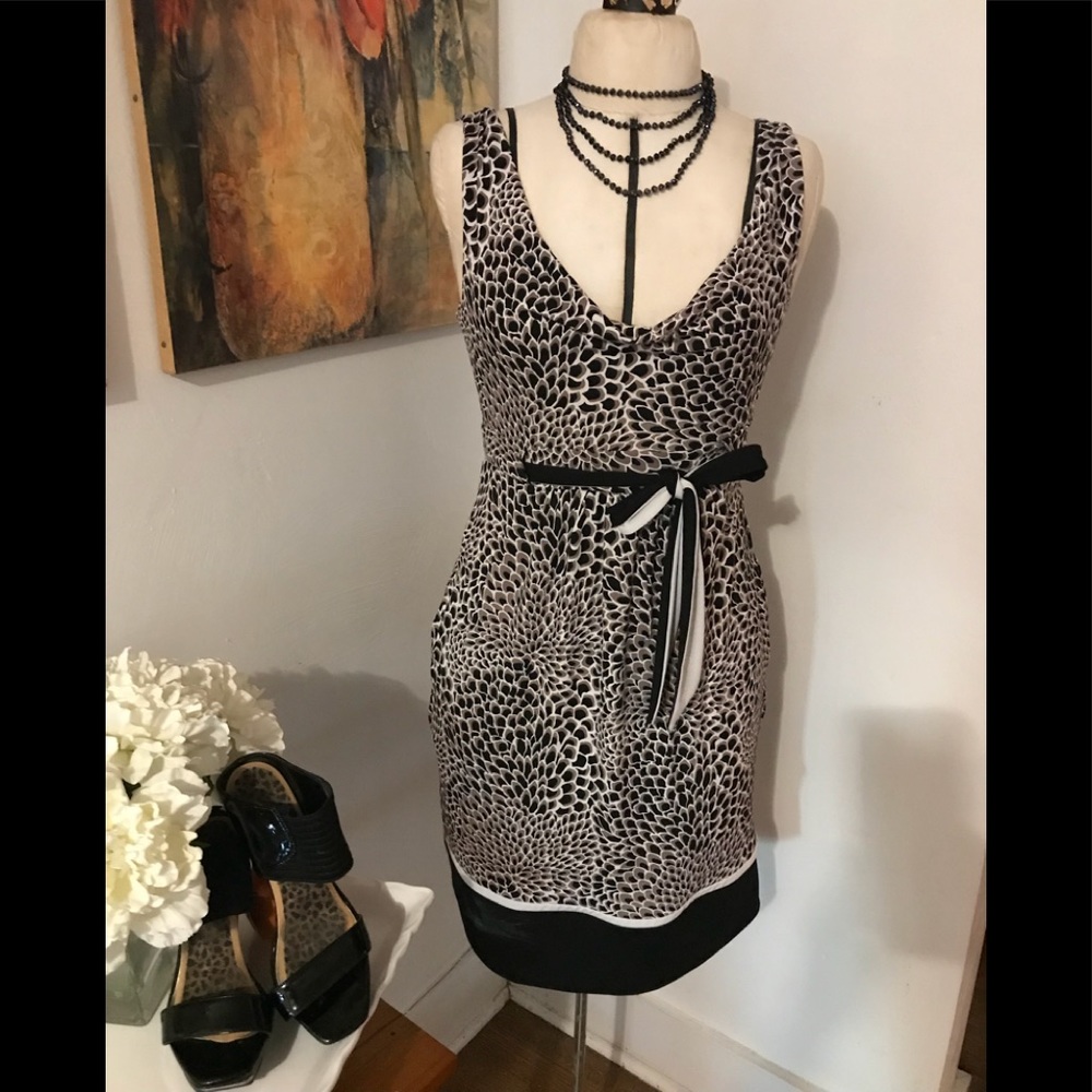 BCBG stretch jersey print dress